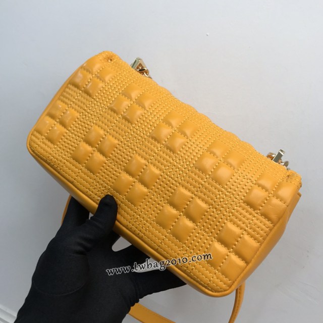 Burberry專門店新款羊皮小號TB蘿拉包 巴寶莉絎縫品牌格紋鏈條單肩挎背女包 yxb1532